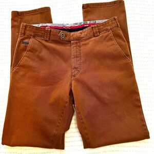 Men’s Rusty Brown Chino Trouser Pants Meyer Hosen Modern Comfort 32 x 32